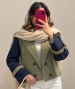ترنچ کت سبز کد 1030